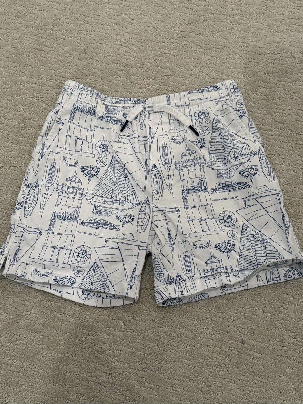 Vineyard Vines White & Navy Nautical Sketch Shorts